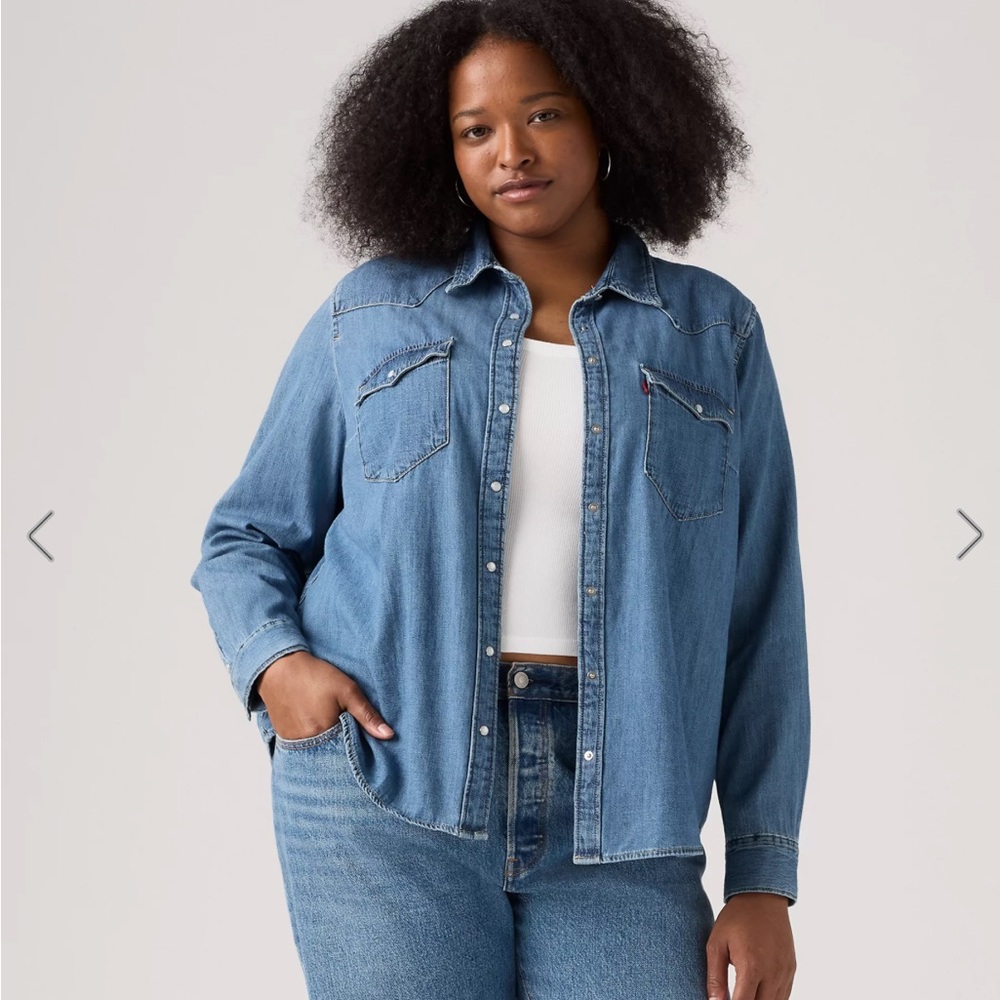 Levi’s Blue Denim Button-Up Shirt